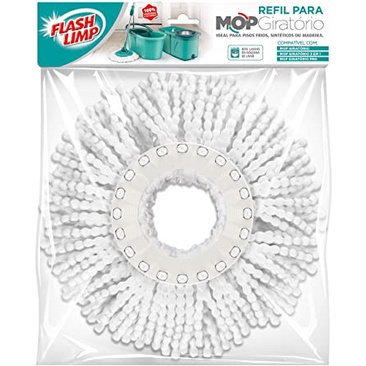 Refil Microfibra para Mop Giratório MOP8210 compatível com os modelos MOP7290, MOP7824, MOP9782, MOP8258, MOP8209-VA, MOP8210), MOP8210 Flash Limp