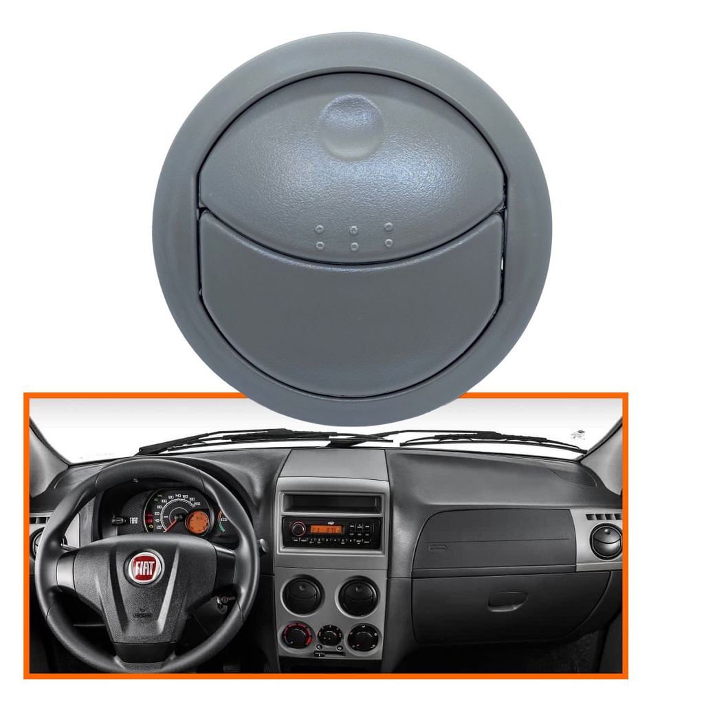 Difusor de Ar Central e Lateral Palio 04/17 Palio Economy 14/... Palio Fire Way 17/... - Cinza