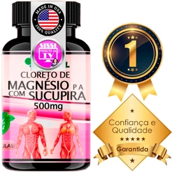 Cloreto de Magnésio P A Com Sucupira - 60 Cápsulas 500mg