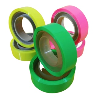 Kit 9 Fita Adesiva Neon Fluorescente Brilha na Luz Negra Decoração Festa Aniversário Balada Fit-Pel em Oferta na Shopee