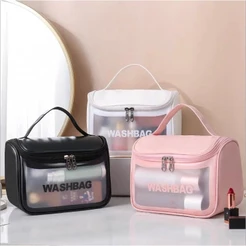 Necessaires Estojo Grande Transparente Para Viagem Bolsa Organizadora