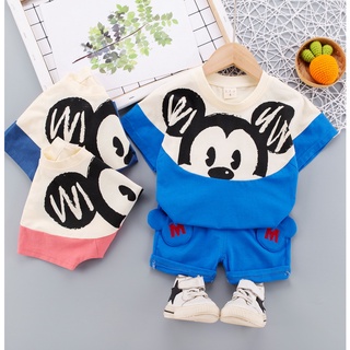 【 Uhome 】 0-5 Anos Camiseta De Manga Curta Para Menino E Menina + shorts Conjunto De 2 Peças , Roupas De Algodão Fofas Meninas