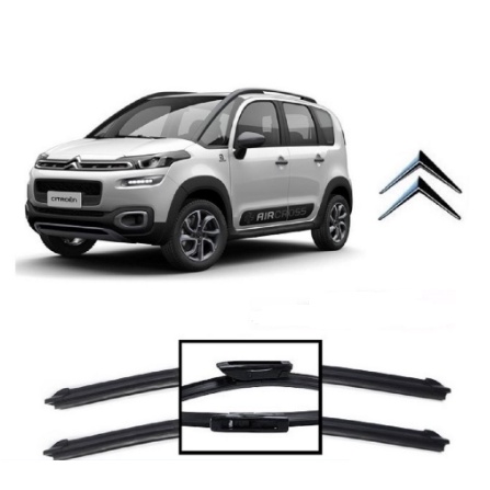 Par De Palhetas Limpador de Parabrisa Dianteiro Citroen Para Aircross 2015 Até 2022 em Oferta na Shopee