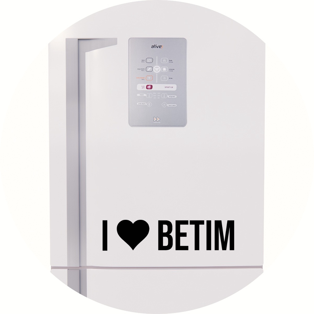 Adesivo de Geladeira Eu amo Betim - I Love Betim