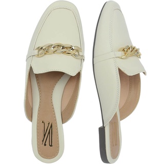 Mule Sapatilha Feminina Bico Quadrado Flat Macio Via Angel 44.03