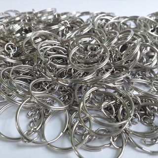 100 Argolas Para Chaveiro C/corrente 25mm ou 21mm.