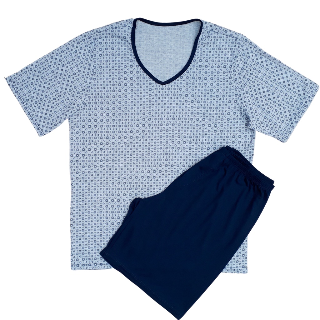 Pijama Masculino Manga Adulto Confortável do P ao 58