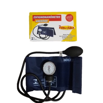 Esfigmomanômetro E Estetoscópio Rappaport Premium Azul