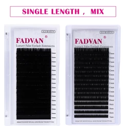 Fadvan Clássico 16 Linhas Falso Mink Extensão Dos Cílios Naturais C/CC/D/DD Onda Individual Maquiagem Suprimentos