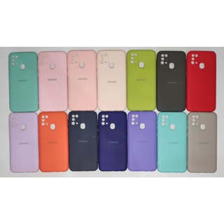 Capa Capinha Aveludada Com Proteção De Câmera Silicone Cover Logo M31 M21 em Oferta na Shopee