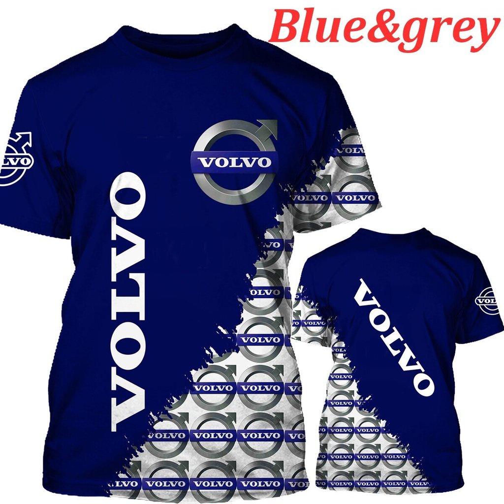Moda Masculina 3D Impressão Volvo Carro Marca Logo T Shirt Cool Sport Manga Curta Unisexo Tamanho XS-6XL em Oferta na Shopee