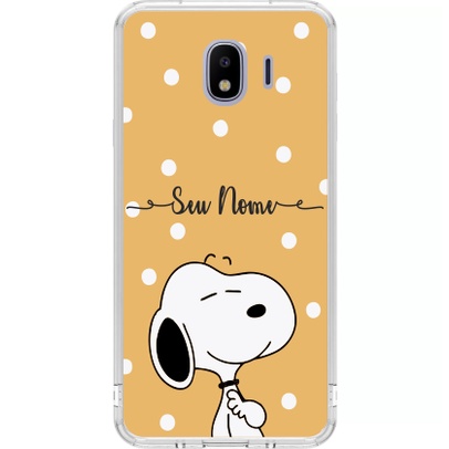 Capa de Celular Capinha Samsung J4 Personalizada  - Snoopy Com Nome