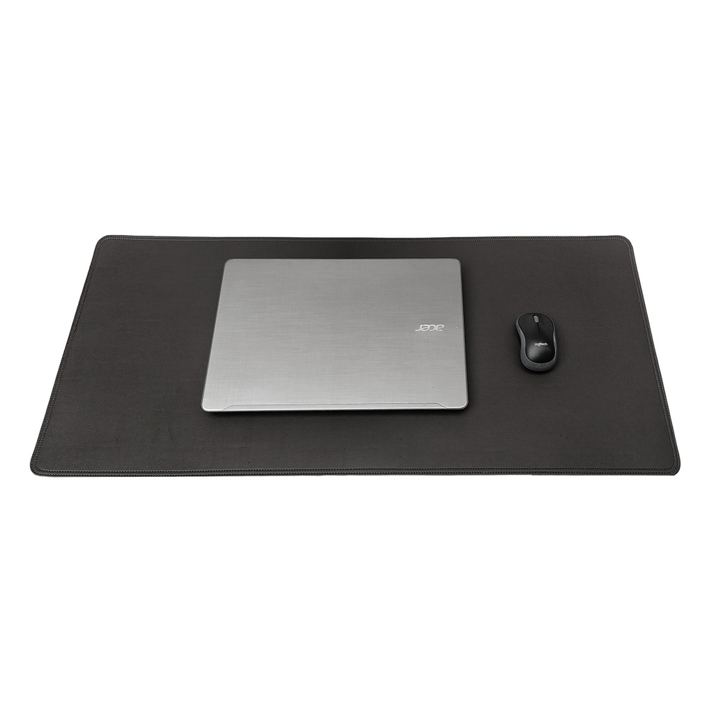 Desk Pad 40 x 90 Gamer Mousepad Tapete de Mesa Computador Notebook Grande em Couro Sintético Preto Escritório Home Office