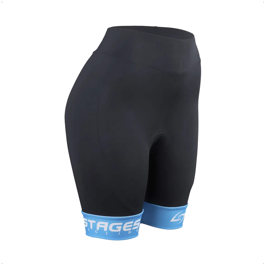 Bermuda de Ciclismo Stages Feminino Tamanho P Preto Forro Bidensidade Proteção UV50+ Confortável Atrio - VB067