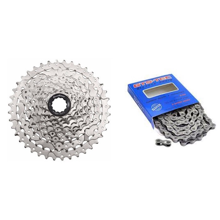 Cassete Sunrace M980 9v 11x40 + Corrente Gts 9v