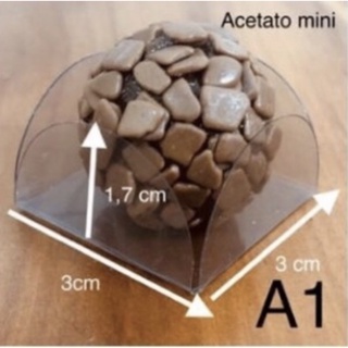 100~600 forminhas para doces acetato festa casamento transparente 3x3 em Oferta na Shopee