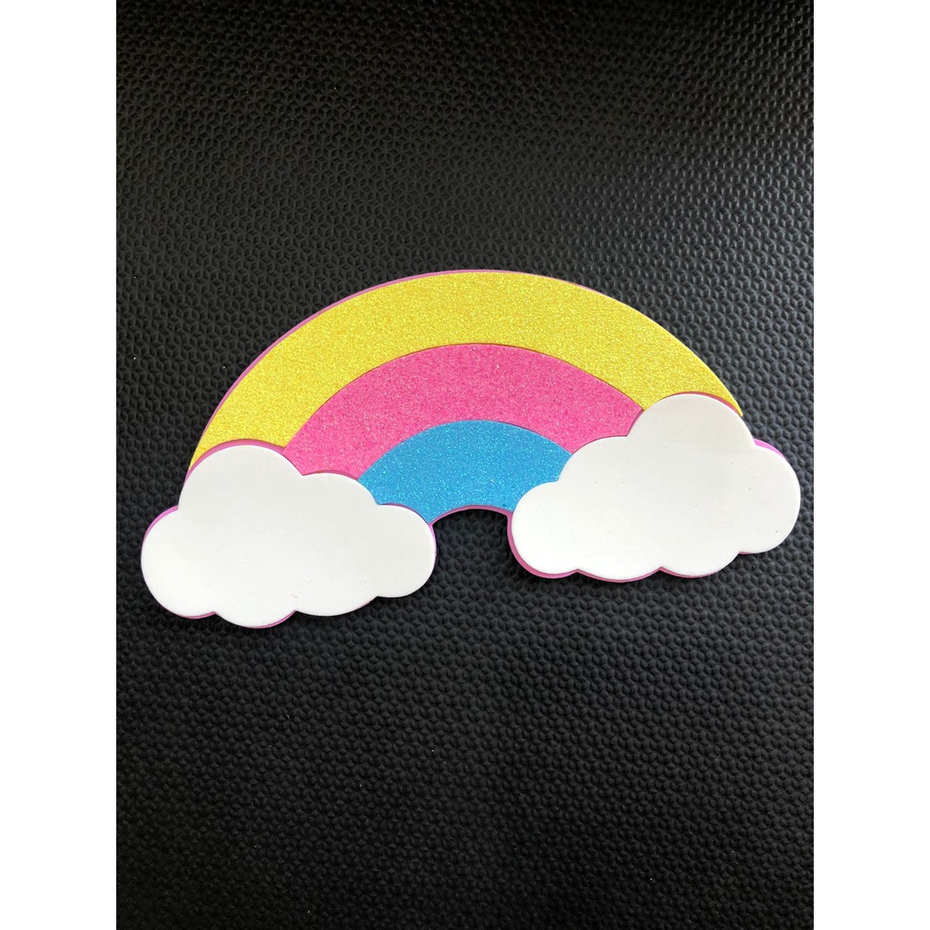 Mini Painel Em Eva Arco Iris Com Nuvem- Pacote Com 1 Unidade em Oferta na Shopee