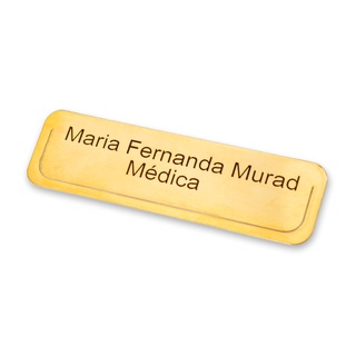 Broche de ENCAIXE Personalizado de Metal para Jaleco sem alfinete sem imã banhado a ouro 18k
