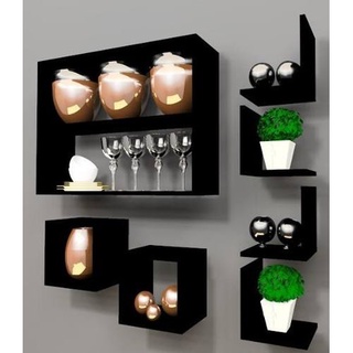 Kit Nicho Mdf 7 Pecas Nicho Artesanato Decorativo Cru Artesanato Envio Montado Preto, Branco em Oferta na Shopee
