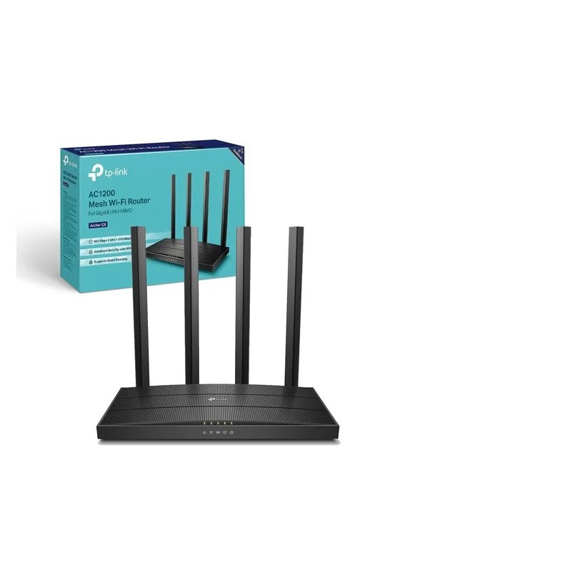 Roteador Access Point Tp-link Archer C6 AC 1200 Preto versão 3.2 -  Promoção