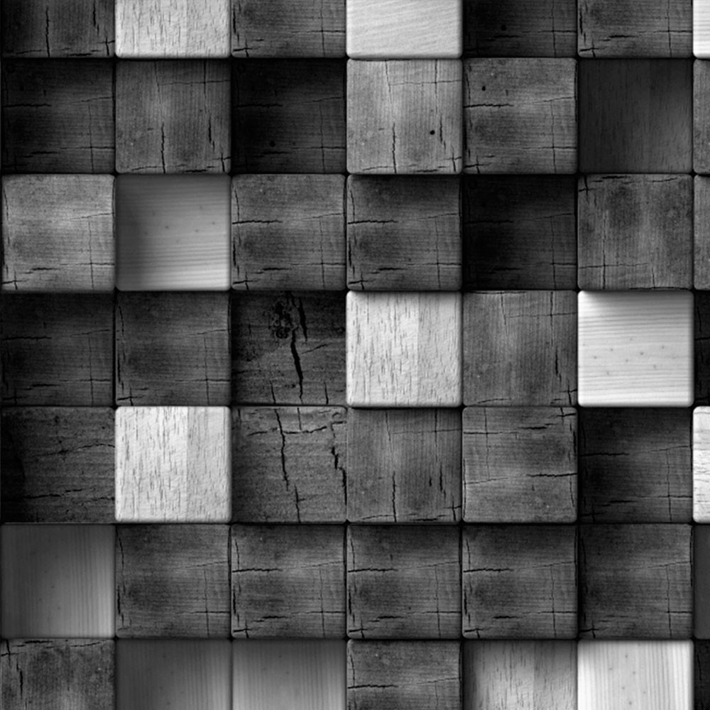Papel de Parede Bloco 3D de Madeira Para Quartos e Sala - Home & Living