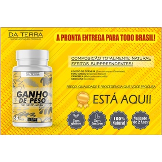Aumento de Peso Corporal 500mg Composto Natural Puro