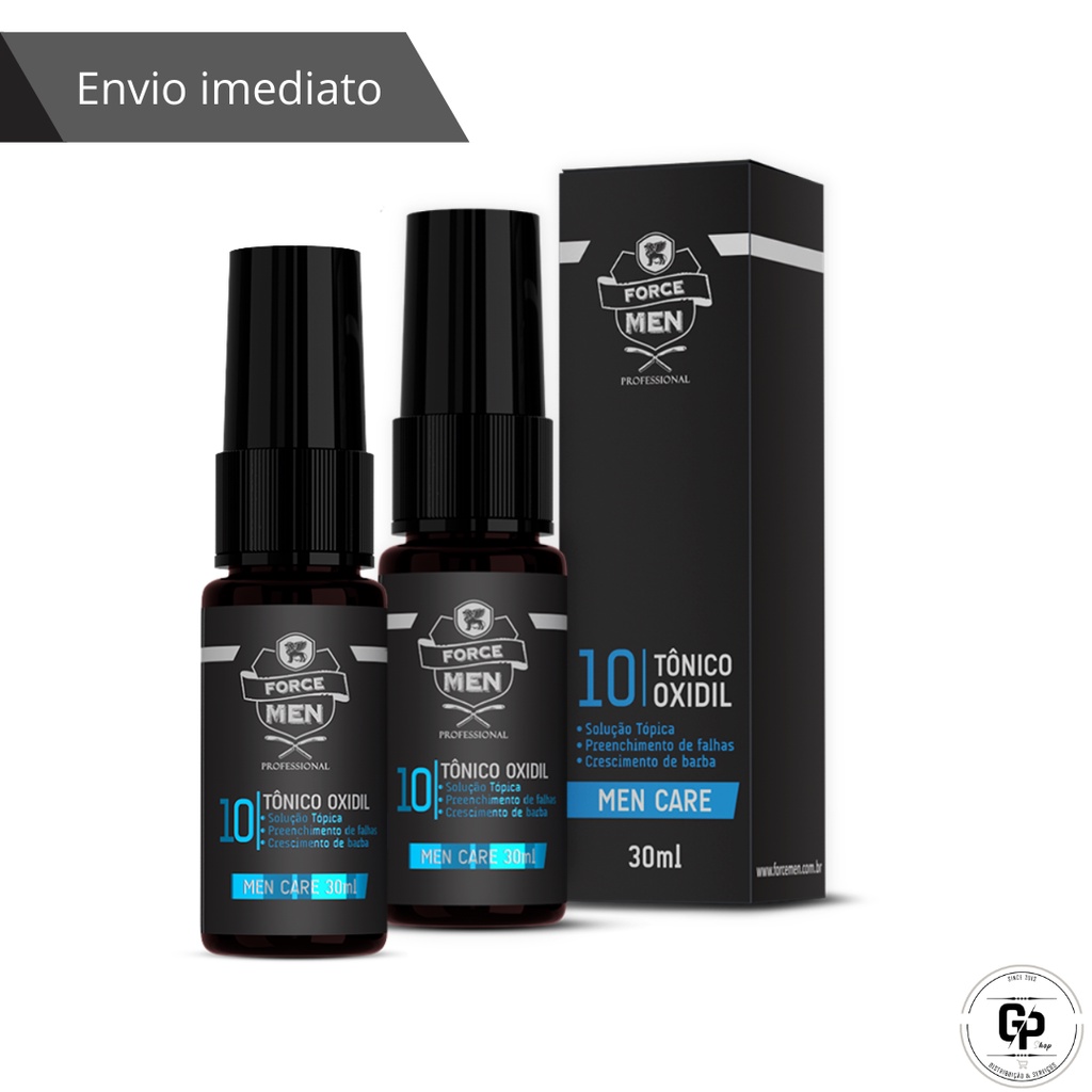 Kit C/2 Crescer Cabelo E Barba Tônico Oxidil 30ml Force Men