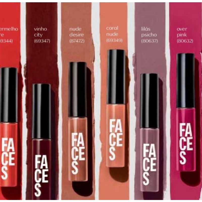 Batom Natura Faces Liquido Matte 3,5ml (validades na descrição) | Shopee  Brasil