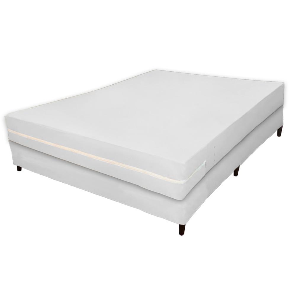 Capa para Colchão Queen Branca em Malha 100% Algodão Alta Gramatura 160 g/m² Arrumadinho Enxovais