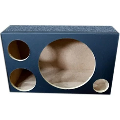 Caixa Trio Vazia Duto Redondo Alto Falante 12 + Driver + Tweeter
