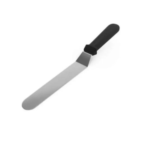 Espátula P/ Alisar Bolo Com Curva Linha Color Preto 23m (Linha Casa e Confeitaria Profissional)