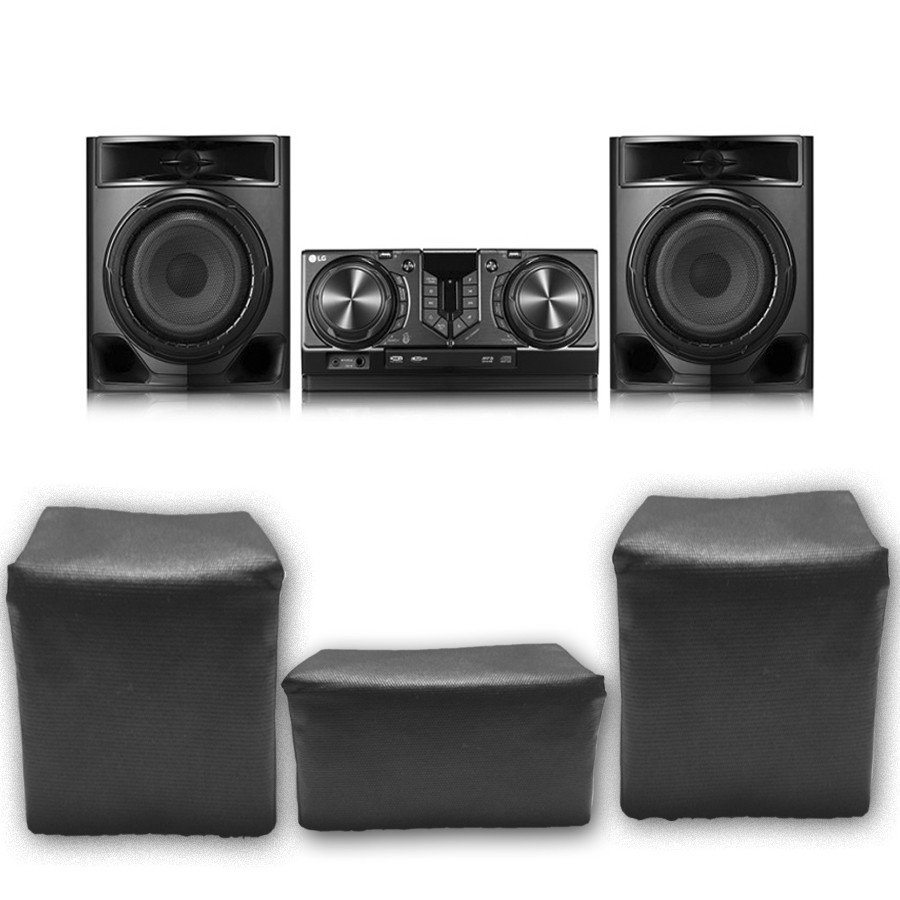 Kit 3 Capas Pra Mini System LG Cj44 Impermeável  Preta UV