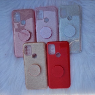 Capa Capinha Brilho Motorola Moto G10 / G20 / G30 acompanha Pop Socket