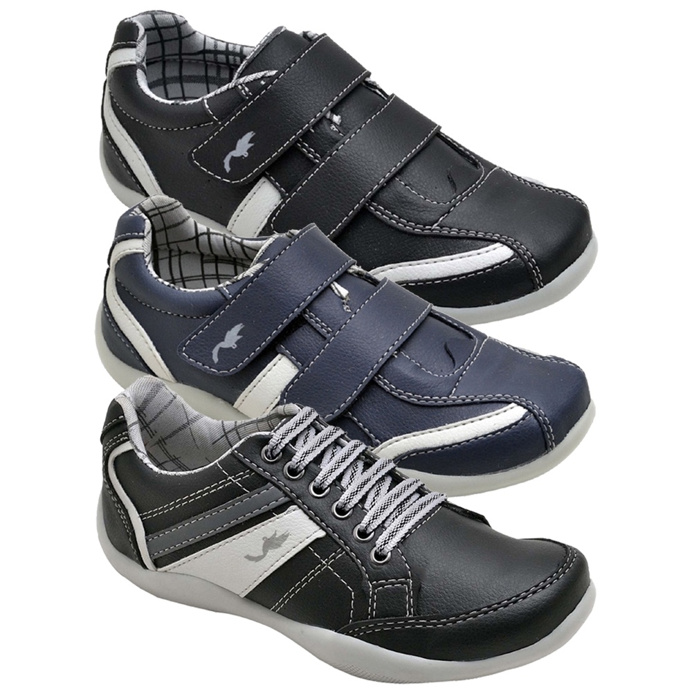 kit 3 Pares Sapatenis Tênis Masculino Infantil e Juvenil Menino Leve e Confortável do 25 ao 36