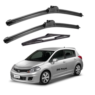 Kit Palheta Limpador Parabrisa Dianteiro + Traseiro Nissan Tiida 2008 2009 2010 2011 2012 2013 em Oferta na Shopee