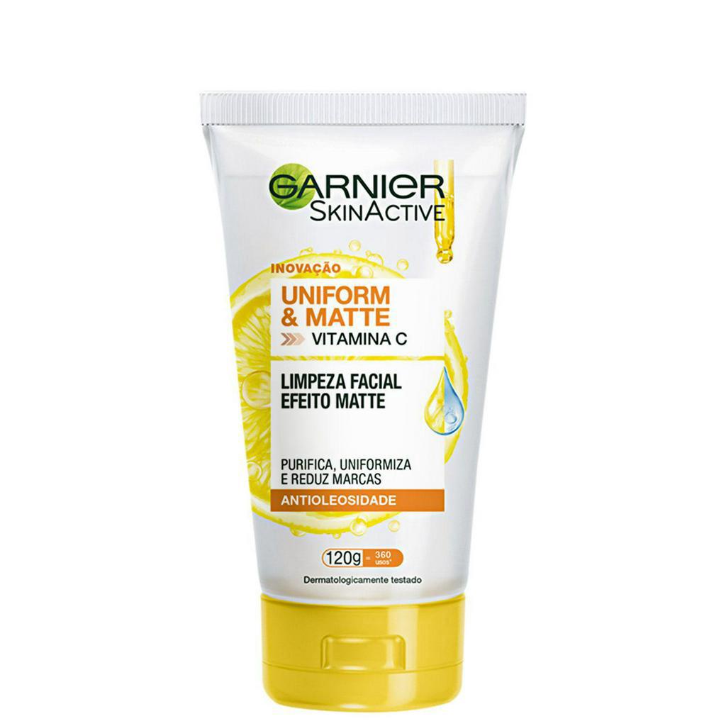 Sabonete Facial Garnier Vitamina C 120g Efeito Matte Controle da Oleosidade Limpeza Profunda