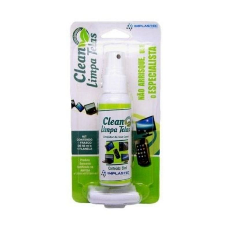limpa tela  clean implastec ipod tvs monitores celularex
