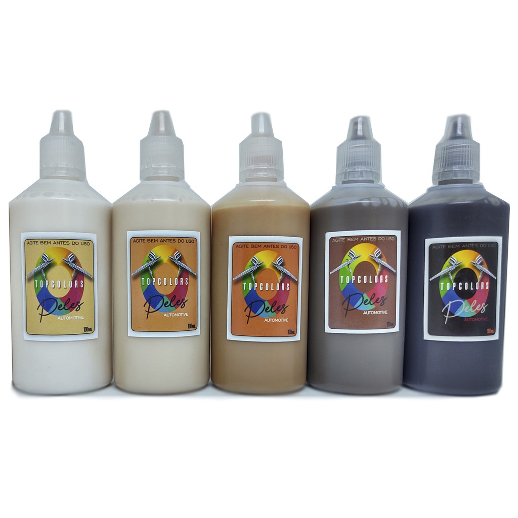 tinta para aerografo cor pele topcolors 120 ml cada