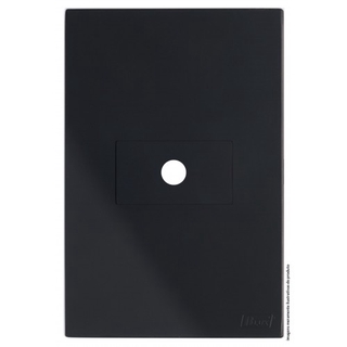 Cj Placa Furo Horizontal 4x2 - Recta Black Satin Fosco - Brs12343-9bk
