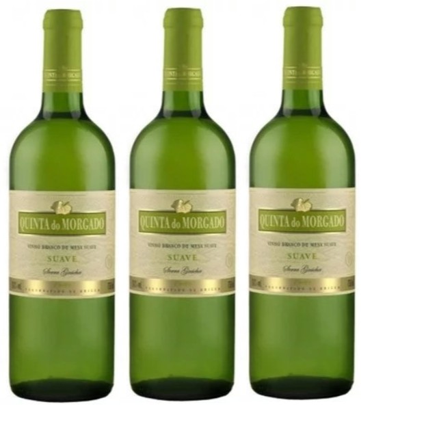 Kit Vinho Quinta Do Morgado Branco Suave 750ml 3 unidades