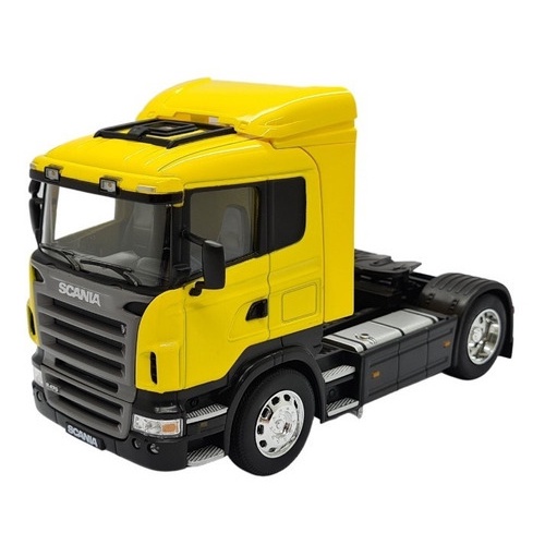 Miniatura Caminhão Scania R470 Toco Amarelo Metal 1:32