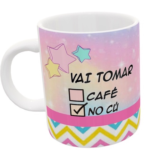 Caneca Personalizada Bom dia Divertida Personalizada Vai tomar Café ou No  CU- Promoção | Shopee Brasil