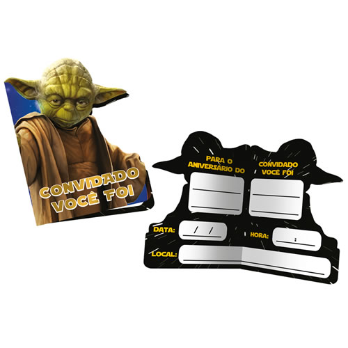Convite Aniversário Festa Star Wars Clássico Regina Disney 8 Unidades