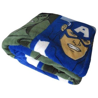 Manta Vingadores Marvel- Infantil Solteiro Jolitex Microfibra -Azul
