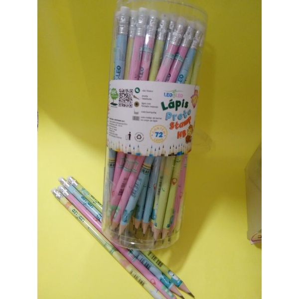 Lapis Preto Hb Grafite Com Borracha Leo E Leo Material Escolar/papelaria/escritório Super Promoção Volta As Aulas