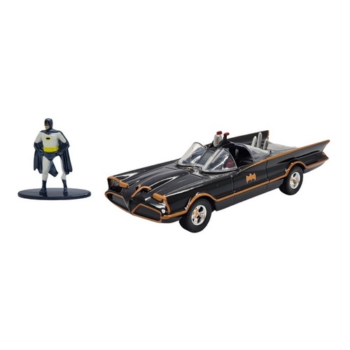 Miniatura Batmóvel Boneco Batman Classic Tv Metal Jada 1:32
