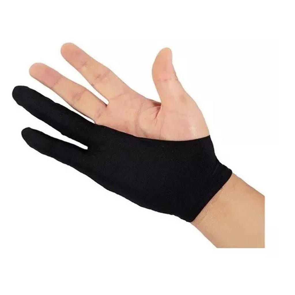 Luva para Desenho Papel e Digital Dois Dedos Sketch e Gamer