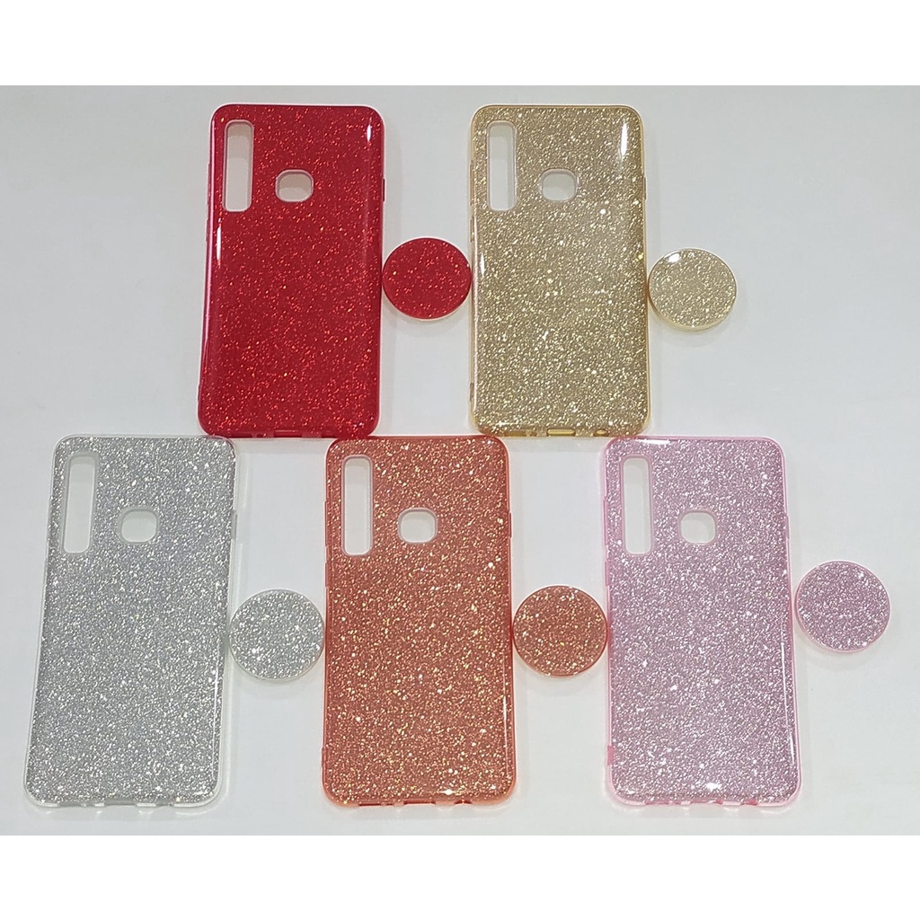 Capa Capinha Brilho e Pop socket Compatível A9 2018