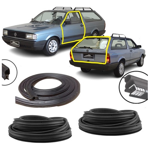 Kit Borrachas 2 Portas E Porta Malas Parati Quadrado 1991 em Oferta na Shopee