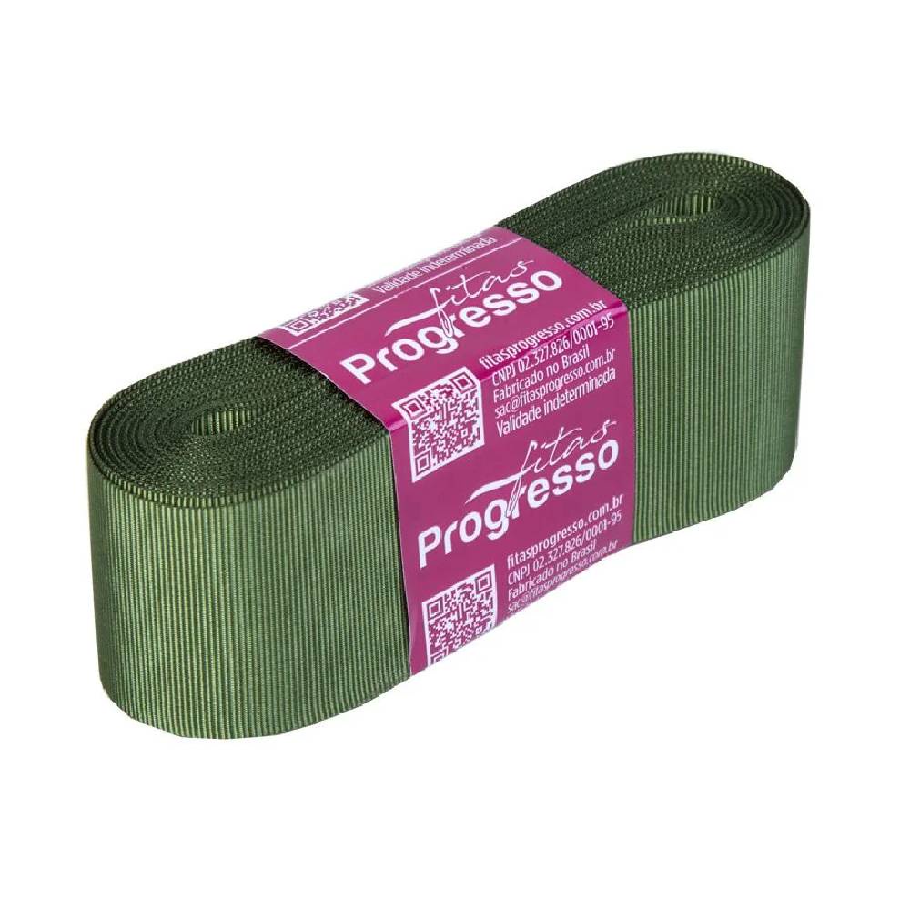 Fita Gorgurão Progresso 38mm nº9 - 10m Verde Militar - 1un em Oferta na Shopee
